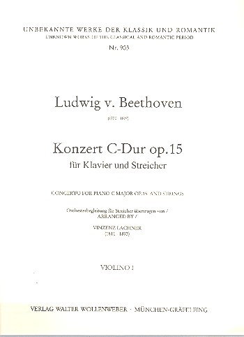 Konzert C-Dur Nr.1 op.15 für Klavier und Streicher