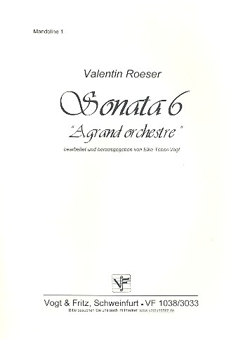 Sonata Nr.6 A grand orchestre für Zupforchester