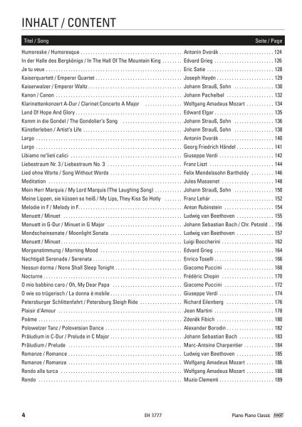 Sammelband Piano Piano Classic - Die 100 Schönsten Klassischen Melodien