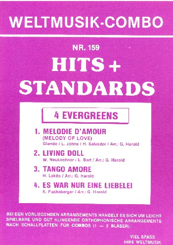Hits und Standards Band 159 - 4 Evergreens: für Combo