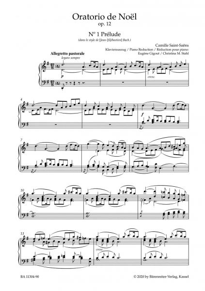 Klavierauszug Oratorio de Noël op.12