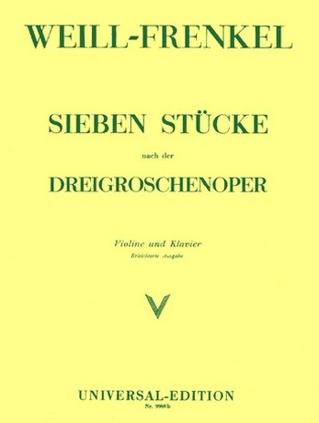 7 Stücke nach der Dreigroschenoper - erleichterte Ausgabe für Violine und Klavier