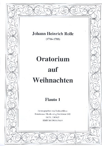 Oratorium auf Weihnachten für Soli, Chor und Orchester