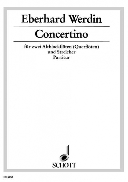 Concertino für 2 Altblockflöten (Querflöten) und Streicher