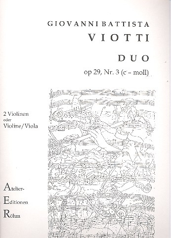 Duo c-Moll op.29,3 für 2 Violinen (Violine und Viola)