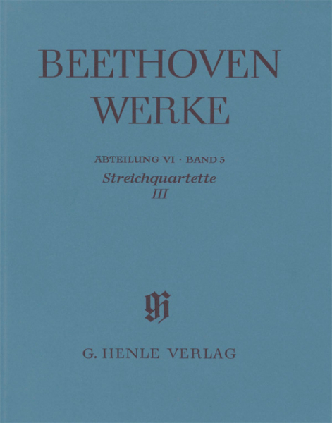 HN4211 Sämtliche Werke Abteilung 6 Band 5 Streichquartette Band 3