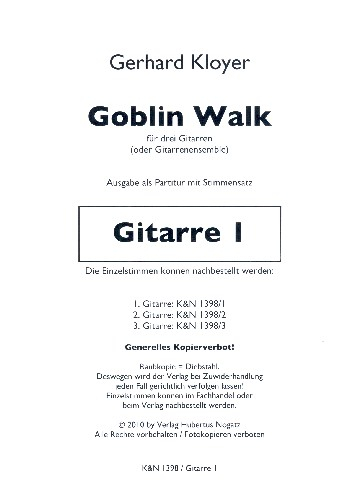 Goblin Walk für 3 Gitarren (Ensemble)