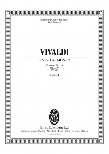 Konzert h-Moll L&#039;Estro Armonico op.3,10 RV580 für 4 Violinen, Streicher und Bc