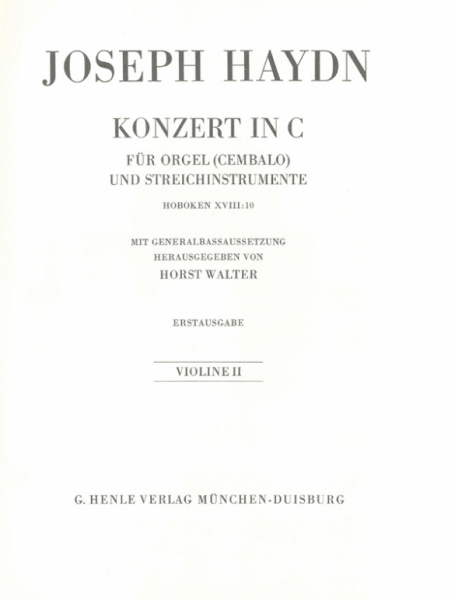 Konzert C-Dur Hob.XVIII:10 für Orgel und Streicher