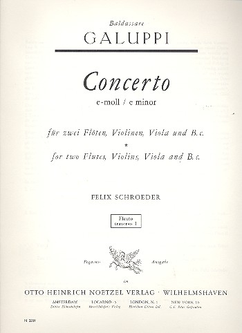 Concerto e-Moll für 2 Flöten und Streichorchester