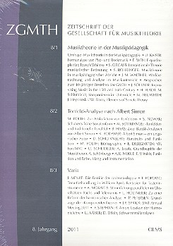ZGMTH -Zeitschrift der Gesellschaft für Musiktheorie 8. Jahrgang 2011