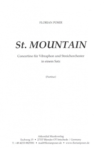 St. Mountain für Vibraphon und Orchester