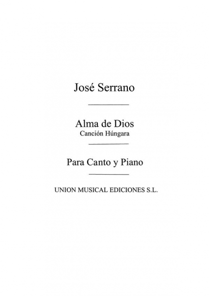 Alma de Dios para canto y piano (sp)