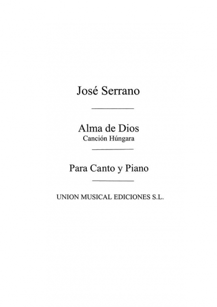 Alma de Dios para canto y piano (sp)