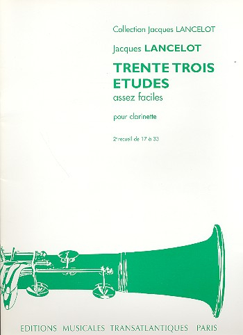 33 études assez faciles vol.2 (nos.17-33) pour clarinette