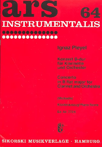 Konzert B-Dur für Klarinette und Orchester für Klarinette und Klavier