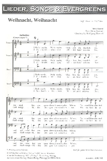 Weihnacht Weihnacht für Männerchor und Klavier
