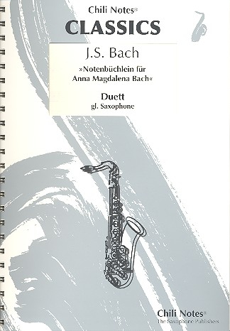 Notenbüchlein für Anna Magdalena Bach für 2 gleiche Saxophone