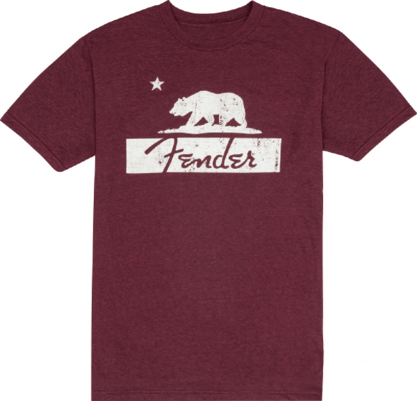 T-Shirt Fender Burgundy Bear Unisex M