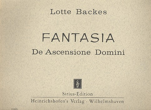 Fantasia De ascensione Domini für Orgel