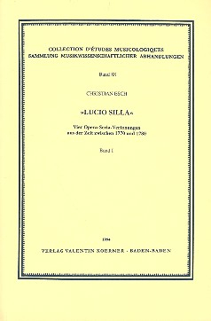 Lucio Silla Vier Opera-Seria- Vertonungen aus der Zeit