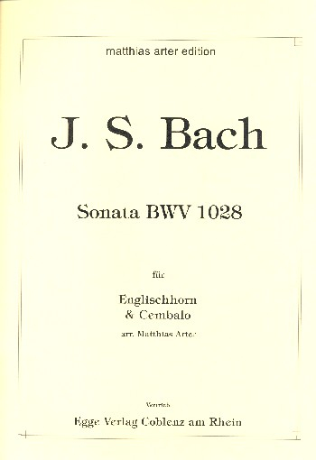 Sonate BWV1028 für Englischhorn und Cembalo