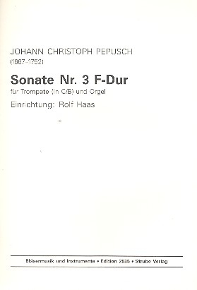 Sonate F-Dur Nr.3 für Trompete (in C/B) und Orgel