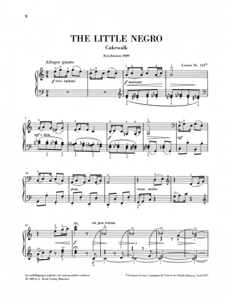 Einzelausgabe für Klavier The little Negro
