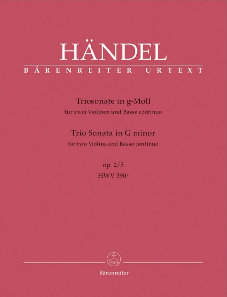 Triosonate g-Moll op.2,5 HWV390A für 2 Violinen und Bc