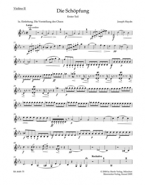 Die Schöpfung Hob.XXI:2 für Soli, gem Chor und Orchester
