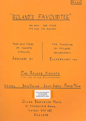 Roland&#039;s Favourites für Horn und Klavier