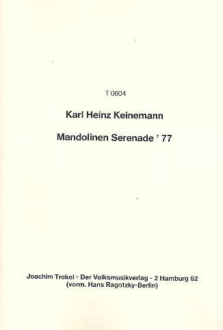 Mandolinen-Serenade &#039;77 für Mandoline solo