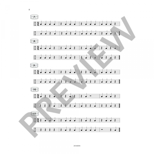 Schule für kleine Trommel Kleine Trommel von Anfang an