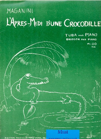 L&#039;Après-midi d&#039;une crocodille for tuba and piasno