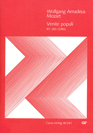 Venite populi KV260 für Doppelchor und Bc (2 Vl und 3 Pos ad lib.)