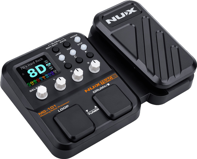 Nux Schwarz Gitarren-Multieffekt Mg101