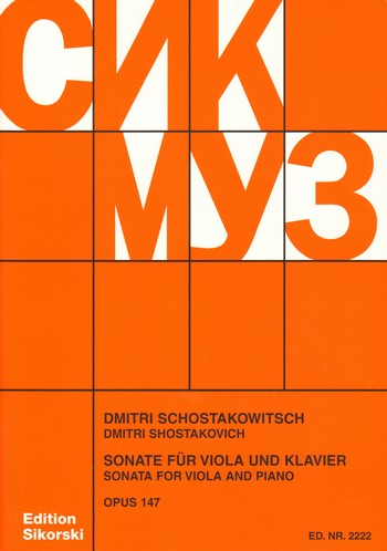 Sonate op.147 für Viola und Klavier