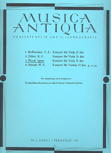 Konzert D-Dur op.31 für Viola und Orchester