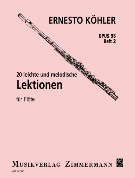Etüden für Flöte 20 leichte und melodische Lektionen op. 93, Band 2
