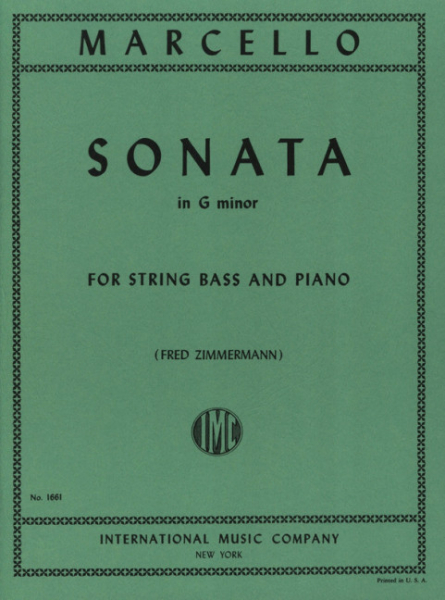 Sonata g minor for string bass and piano