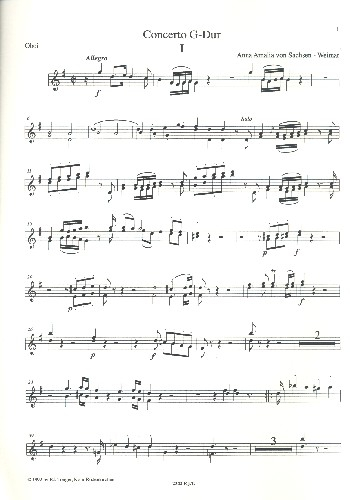 Konzert G-Dur für Cembalo und Orchester