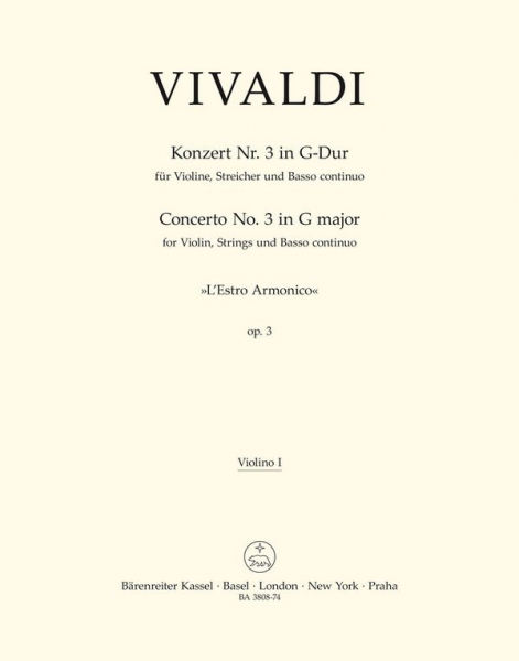 Concerto G-Dur op.3,3 für Violine und Streicher