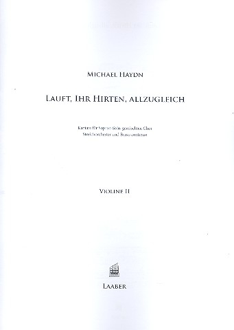 Lauft ihr Hirten allzugleich für Sopran, Chor, Streicher, Bc