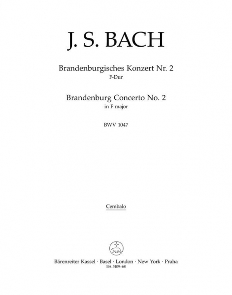 BRANDENBURGISCHES KONZERT NR.2 F-DUR BWV1047