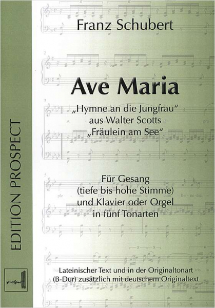 Partitur Ave Maria in 5 Tonarten - op 52/6 D 839
