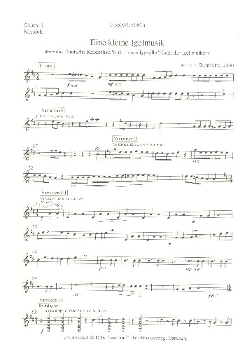 Eine kleine Igelmusik über das finnische Kinderlied Siili menee lypsyl für Zupforchester