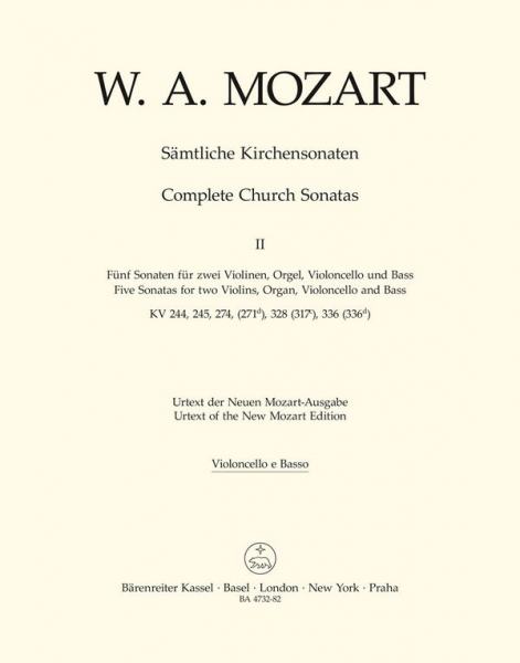 5 Sonaten für 2 Violinen, Orgel, Violoncello und Baß