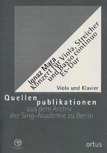 Konzert Es-Dur für Viola, Streicher und Bc für Viola und Klavier