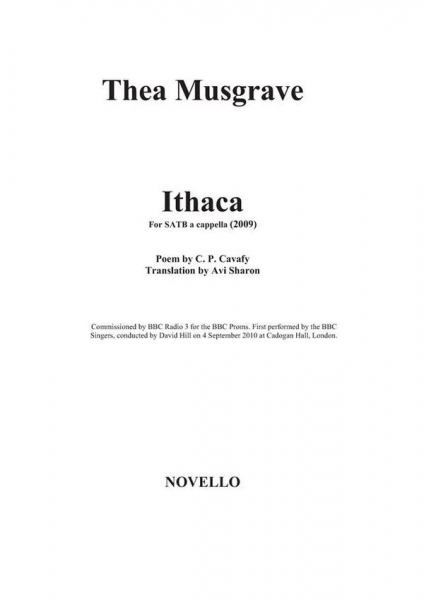 Ithaca (2009) for mixed choir a cappellaa