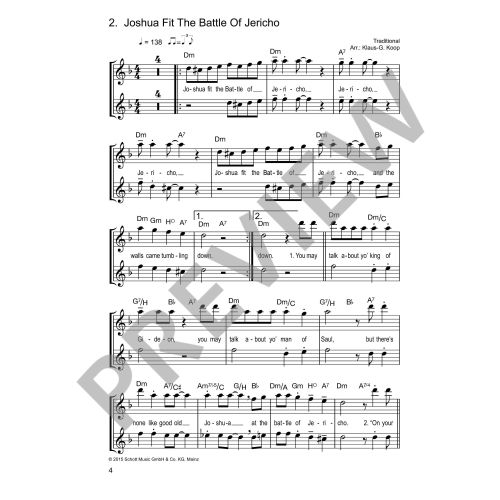 Spielbuch für Querflöte Die schönsten Spirituals & Gospels